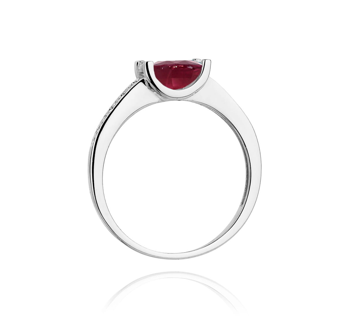 W105 Ruby prsteň 0,80ct biele zlato Au 585/1000 - 2