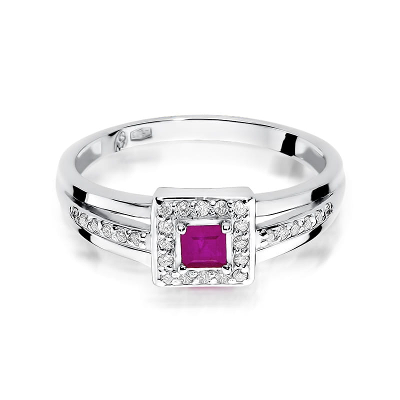 W271 Ruby prsteň 0,20ct biele zlato Au 585/1000 - 1