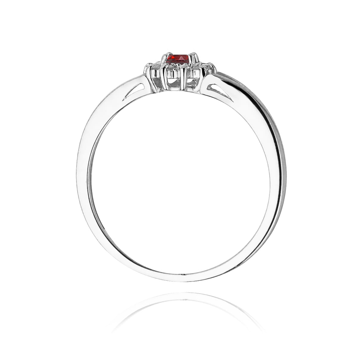 W185 Ruby prsteň 0,15ct biele zlato Au 585/1000 - 2