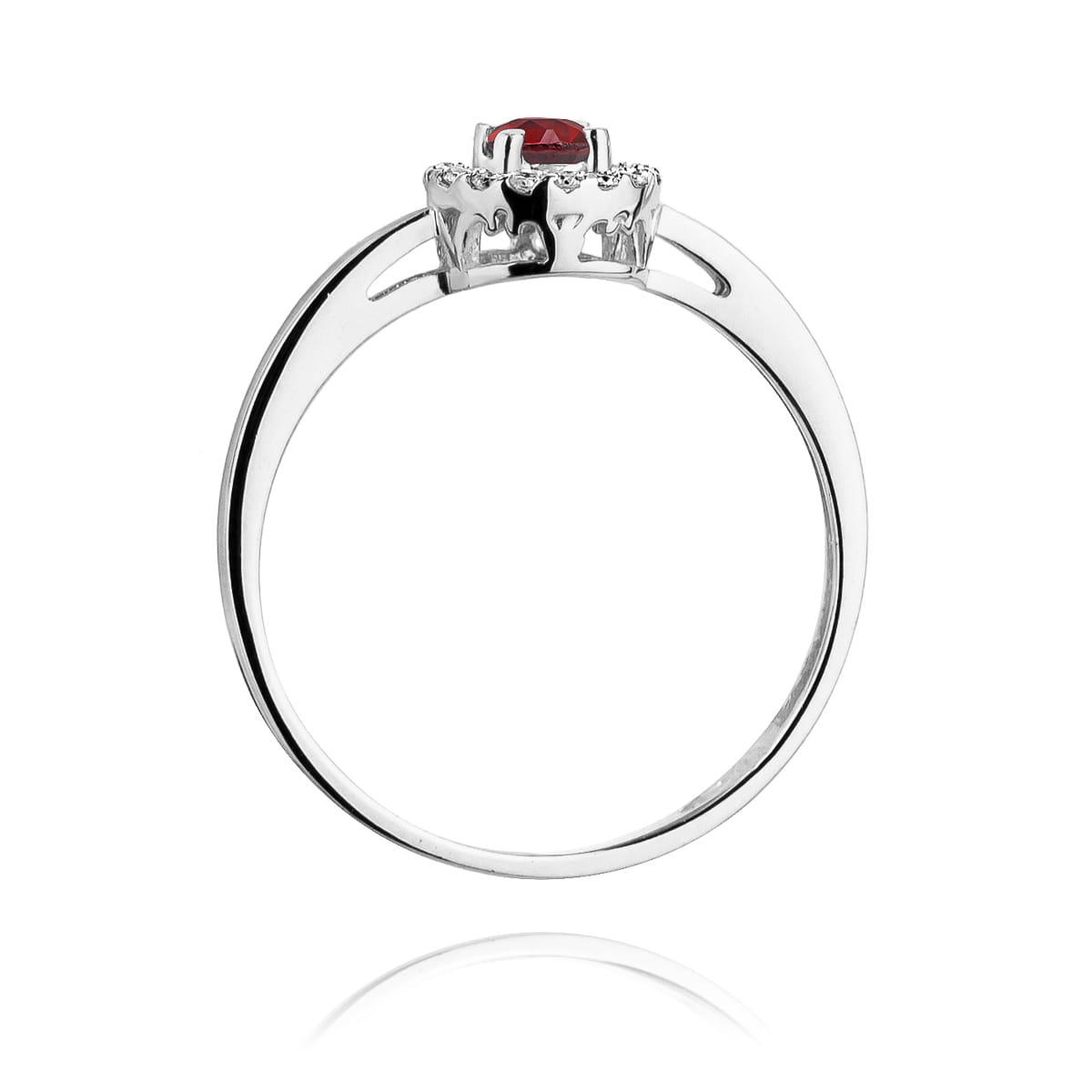 W238 Ruby prsteň 0,15ct biele zlato Au 585/1000 - 2