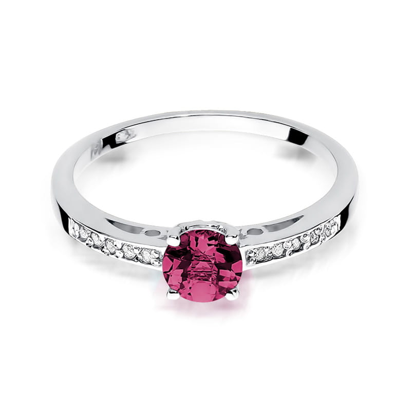 W066 Ruby prsteň 0,60ct biele zlato Au 585/1000 - 1