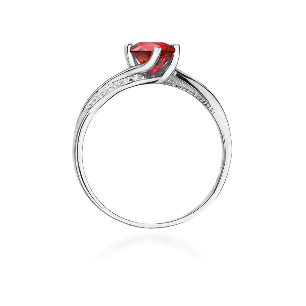 Prsteň W084 Ruby 0,60ct biele zlato Au 585/1000 - 2