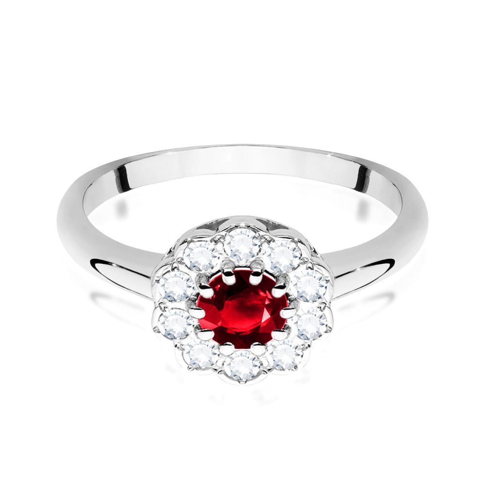 W529 Ruby prsteň 0,60ct biele zlato Au 585/1000 - 1