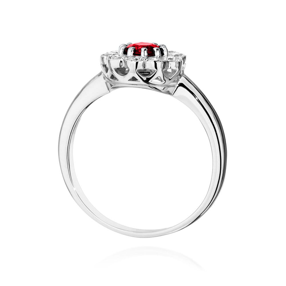 W529 Ruby prsteň 0,60ct biele zlato Au 585/1000 - 2