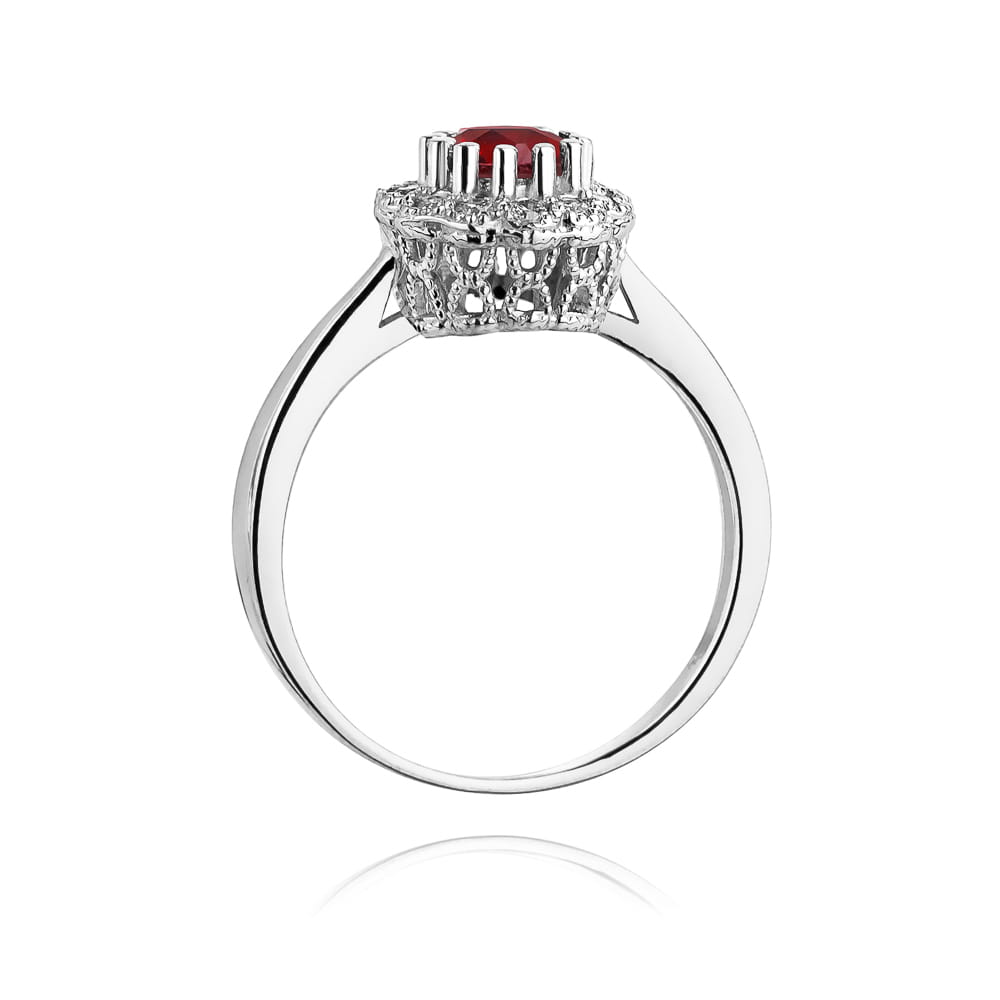 W284 Ruby prsteň 0,60ct biele zlato Au 585/1000 - 2