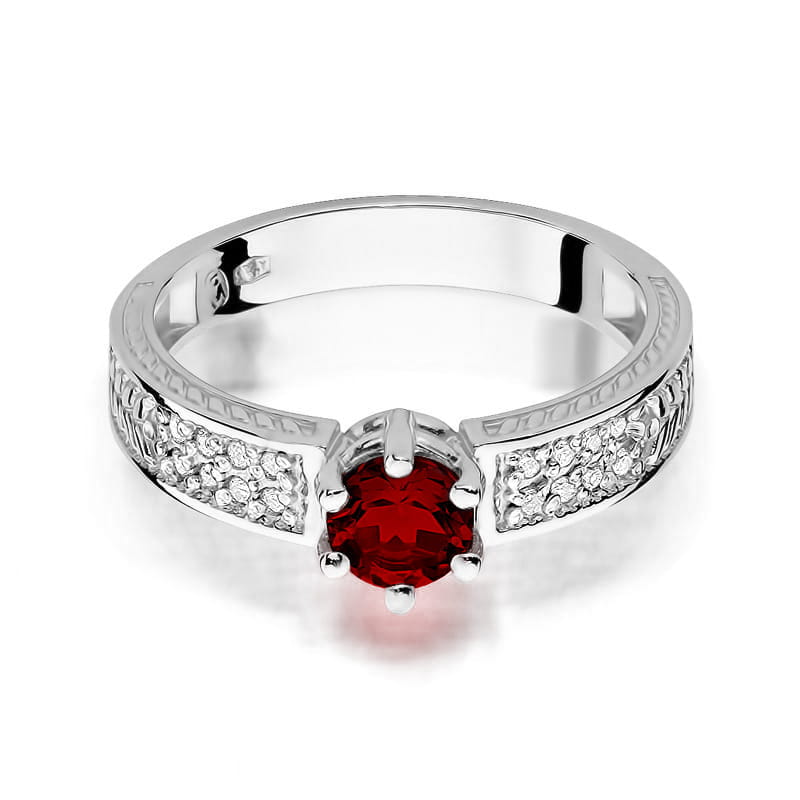 W075 Ruby prsteň 0,60ct biele zlato Au 585/1000 - 1