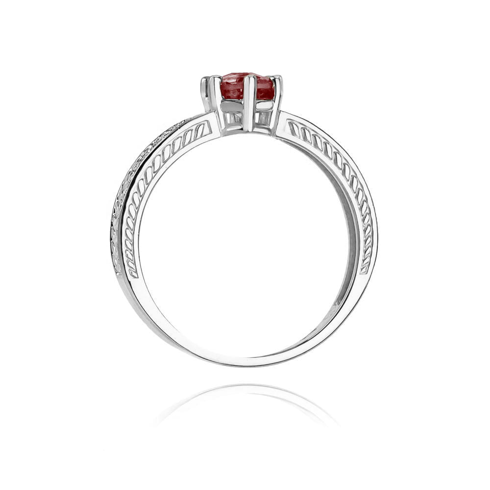 W075 Ruby prsteň 0,60ct biele zlato Au 585/1000 - 2