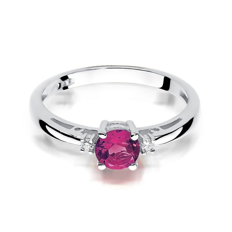 W010 Ruby prsteň 0,60ct biele zlato Au 585/1000 - 1