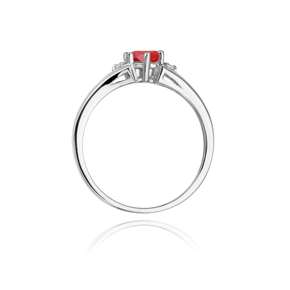 Prsteň W076 Ruby 0,60ct biele zlato Au 585/1000 - 2