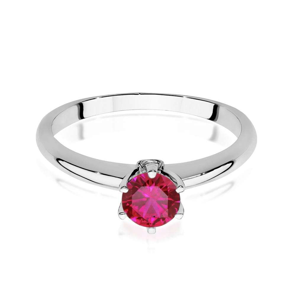 W557 Ruby prsteň 0,60ct biele zlato Au 585/1000 - 1