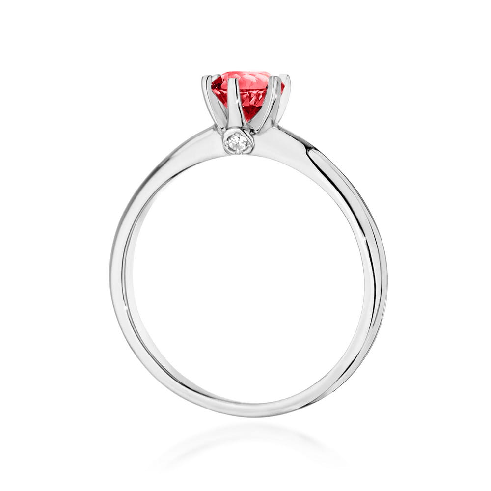W557 Ruby prsteň 0,60ct biele zlato Au 585/1000 - 2