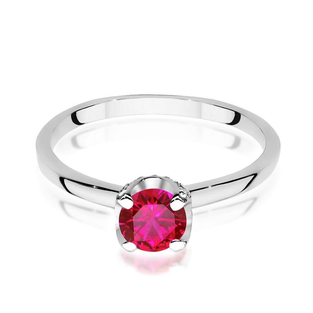 W556 Ruby prsteň 0,60ct biele zlato Au 585/1000 - 1