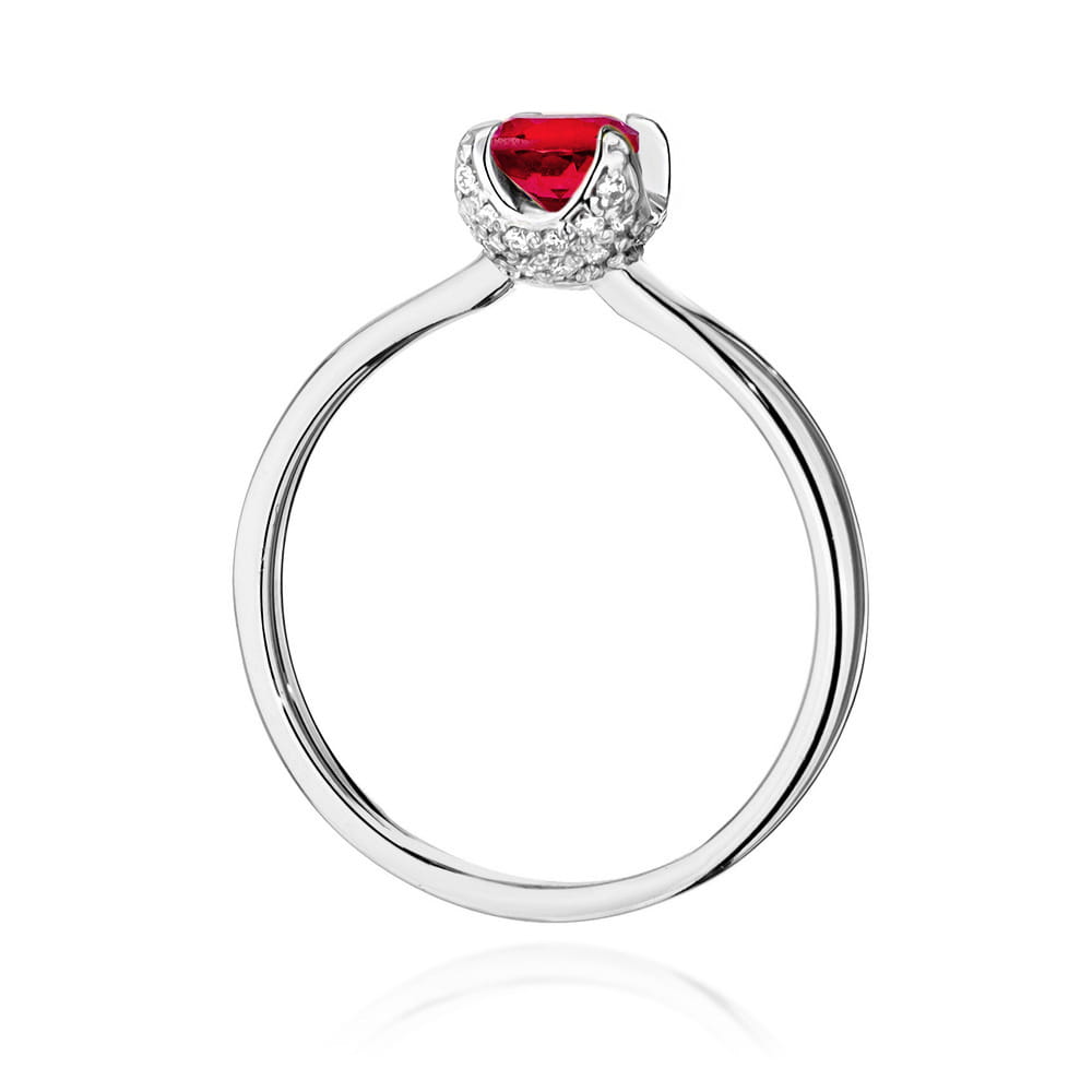 W556 Ruby prsteň 0,60ct biele zlato Au 585/1000 - 2