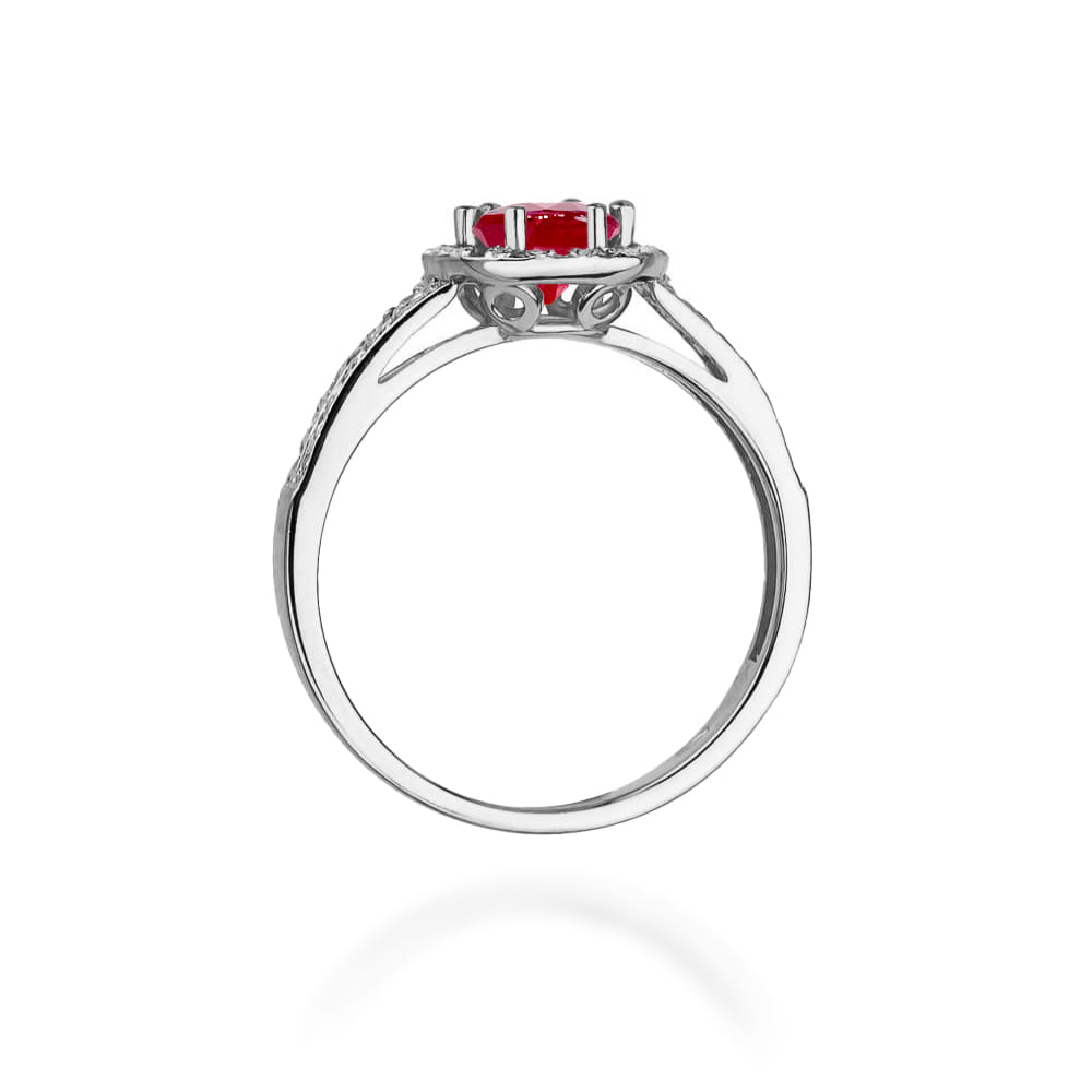 Prsteň W087 Ruby 0,60ct biele zlato Au 585/1000 - 2