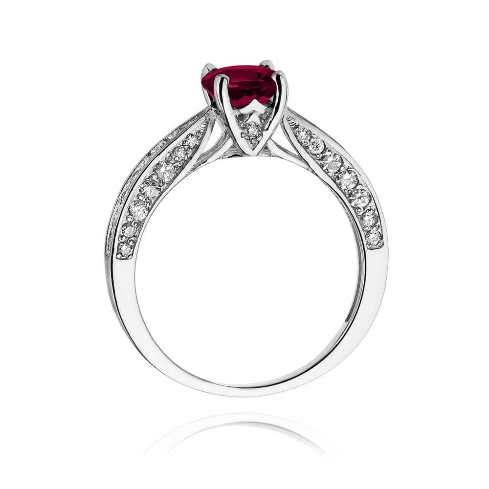 W206 Ruby prsteň 1.20ct biele zlato Au 585/1000 - 2