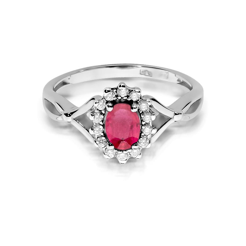 W182 Ruby prsteň 0,60ct biele zlato Au 585/1000 - 1
