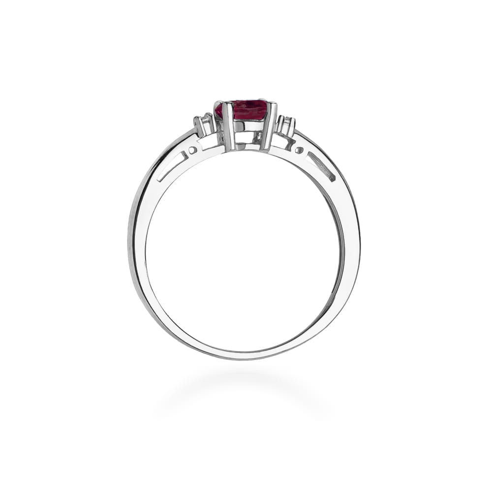 W006 Ruby prsteň 0.60ct biele zlato Au 585/1000 - 2