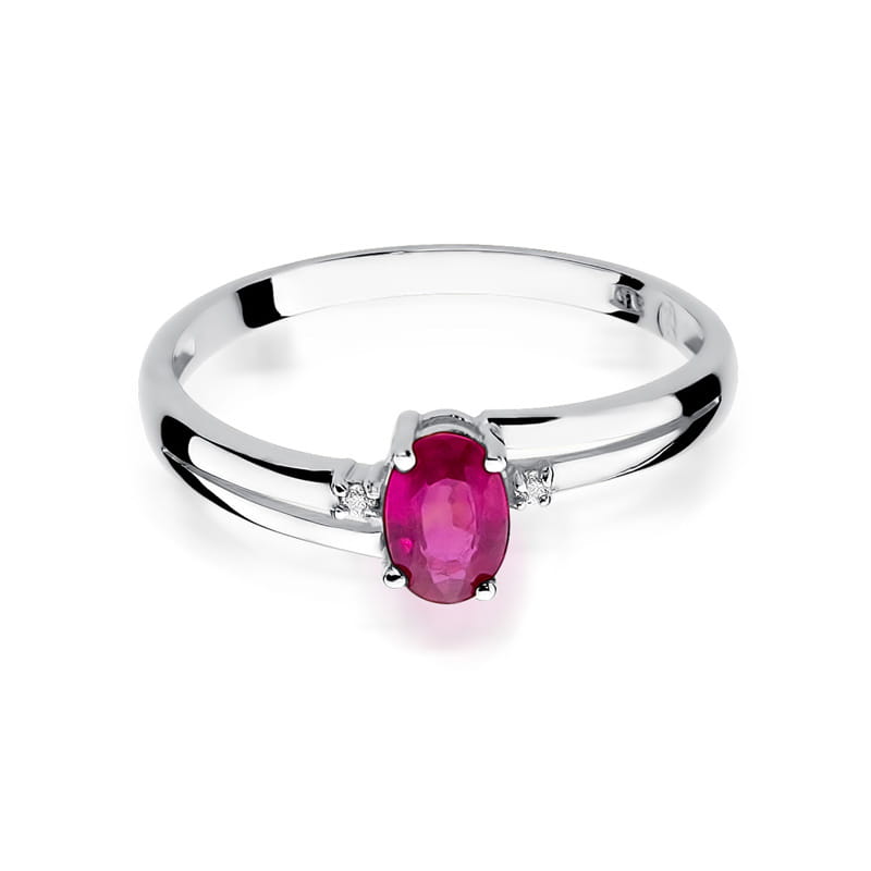 W068 Ruby prsteň 0,60ct biele zlato Au 585/1000 - 1