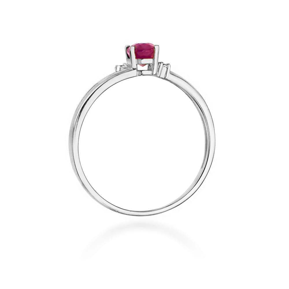 W068 Ruby prsteň 0,60ct biele zlato Au 585/1000 - 2