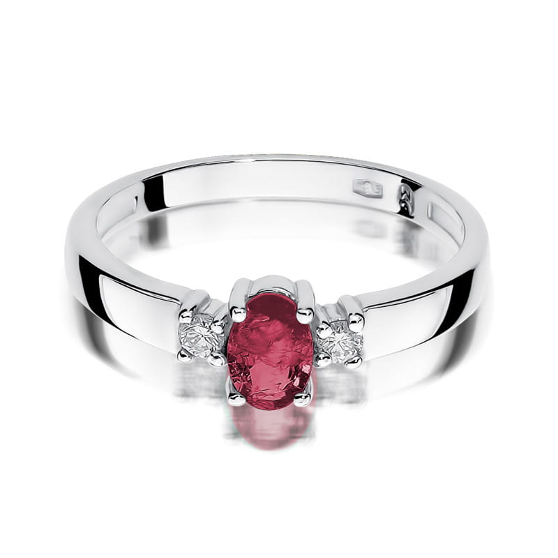 W264 Ruby prsteň 0,60ct biele zlato Au 585/1000 - 1