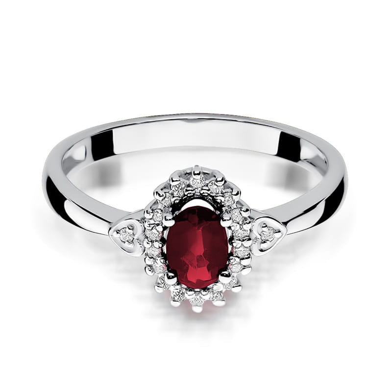 W312 Ruby prsteň 0,60ct biele zlato Au 585/1000 - 1