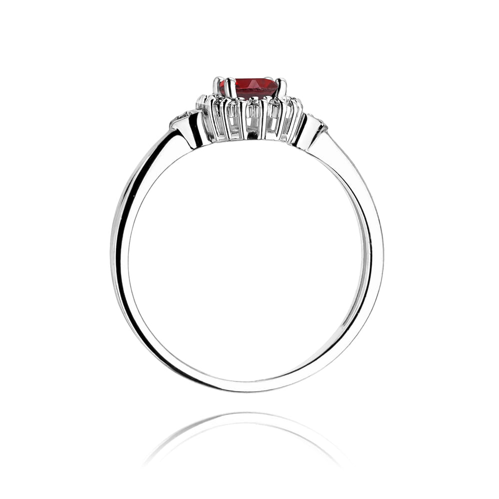 W312 Ruby prsteň 0,60ct biele zlato Au 585/1000 - 2