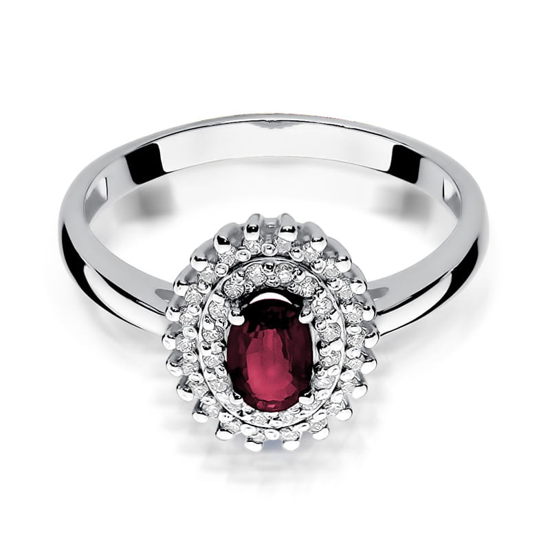 W303 Ruby prsteň 0,60ct biele zlato Au 585/1000 - 1