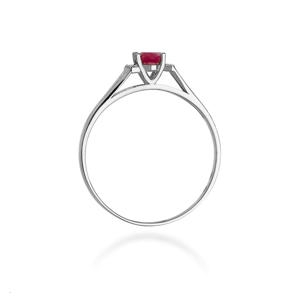W005 Ruby prsteň 0,60ct biele zlato Au 585/1000 - 2
