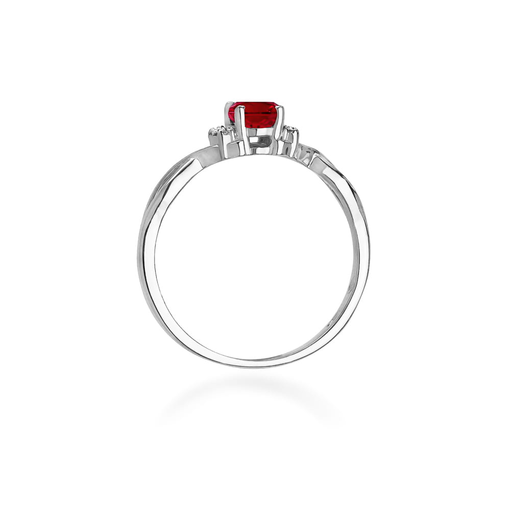 W019 Ruby prsteň 0,60ct biele zlato Au 585/1000 - 2