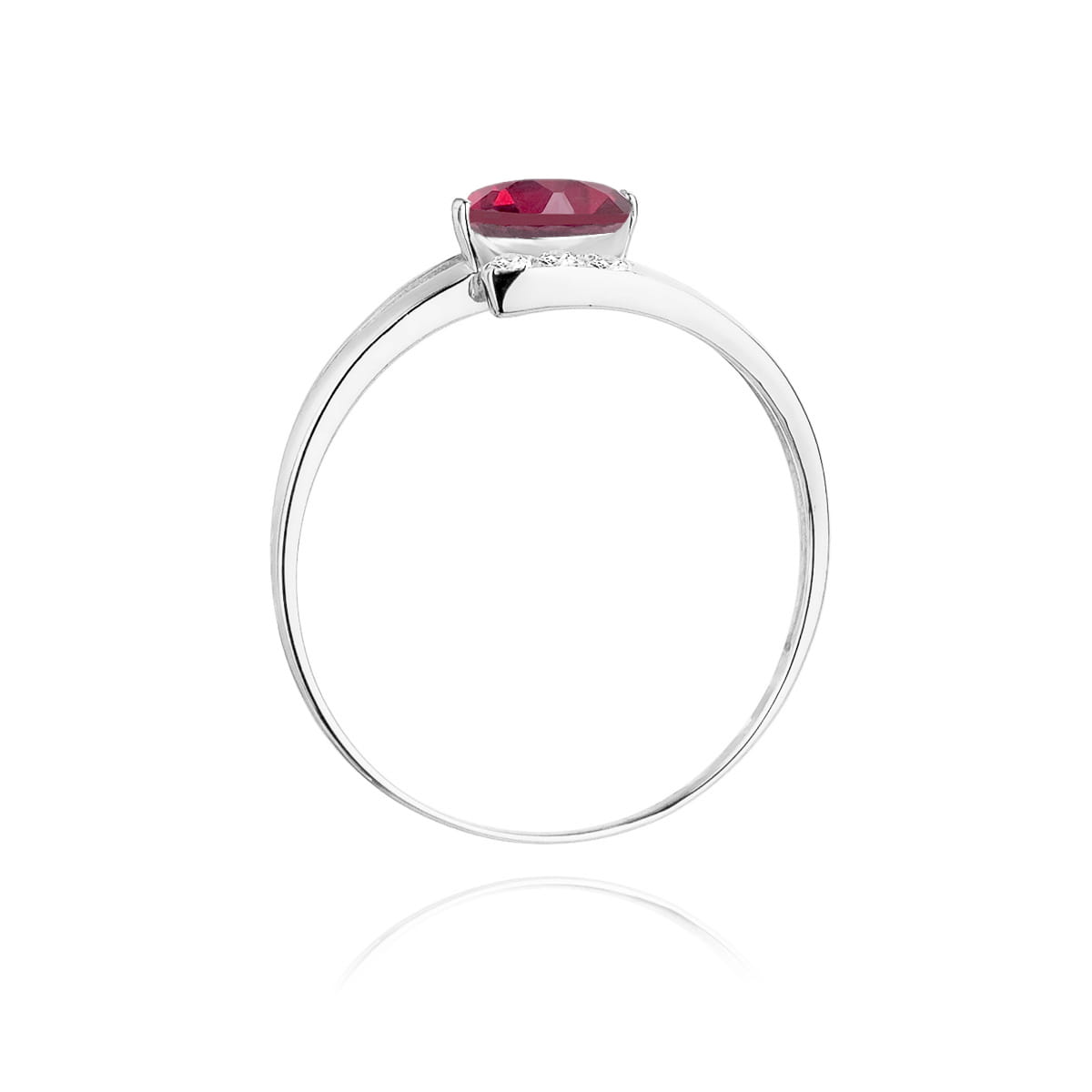 W119 Ruby prsteň 0,60ct biele zlato Au 585/1000 - 2