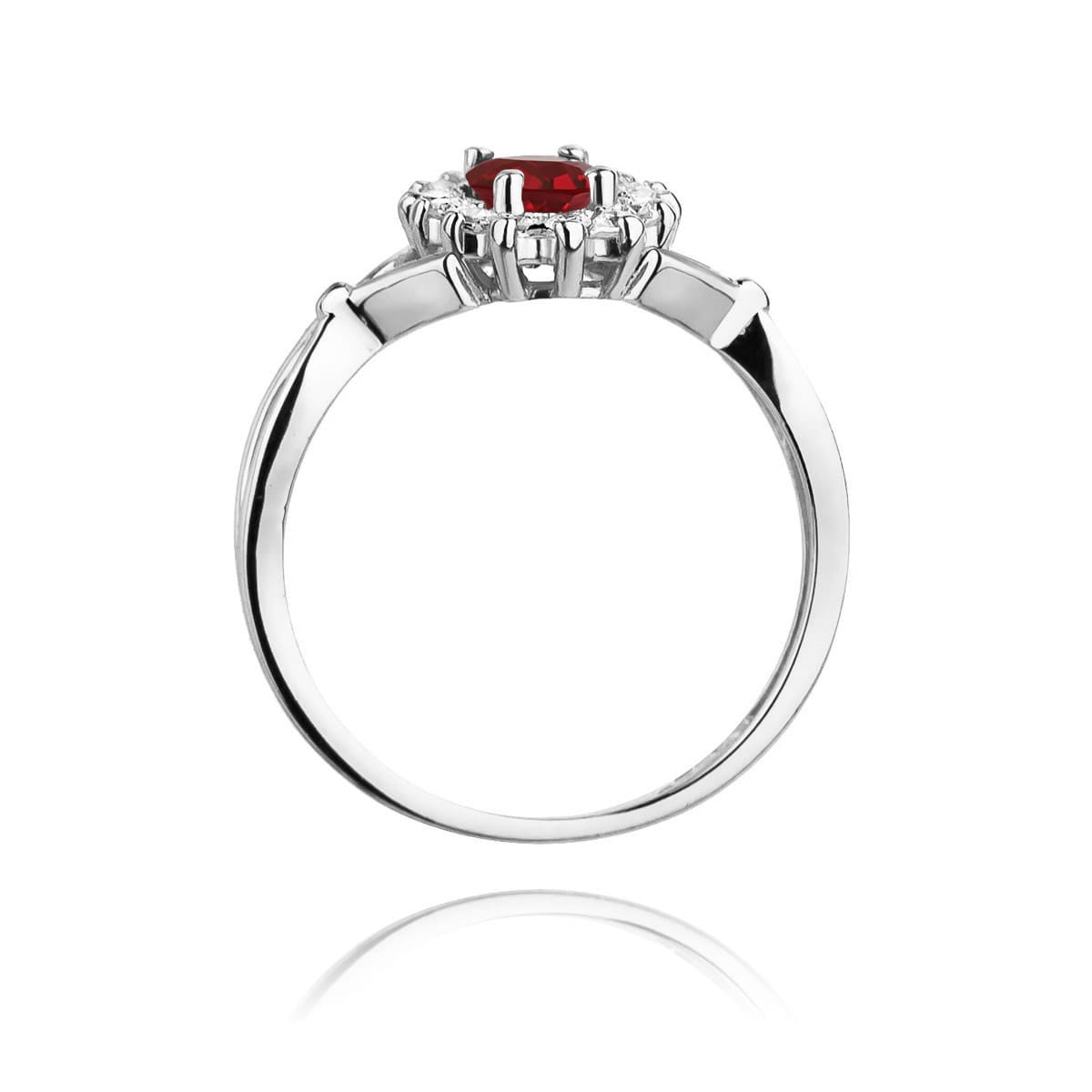 W182 Ruby prsteň 1.00ct biele zlato Au 585/1000 - 2