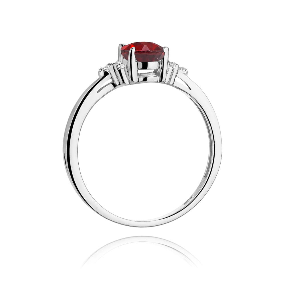 W308 Ruby prsteň 1.00ct biele zlato Au 585/1000 - 2
