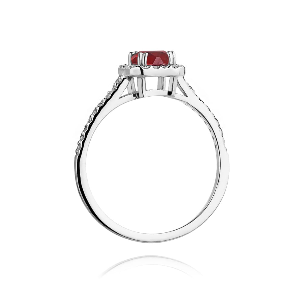 W422 Ruby prsteň 0,80ct biele zlato Au 585/1000 - 2