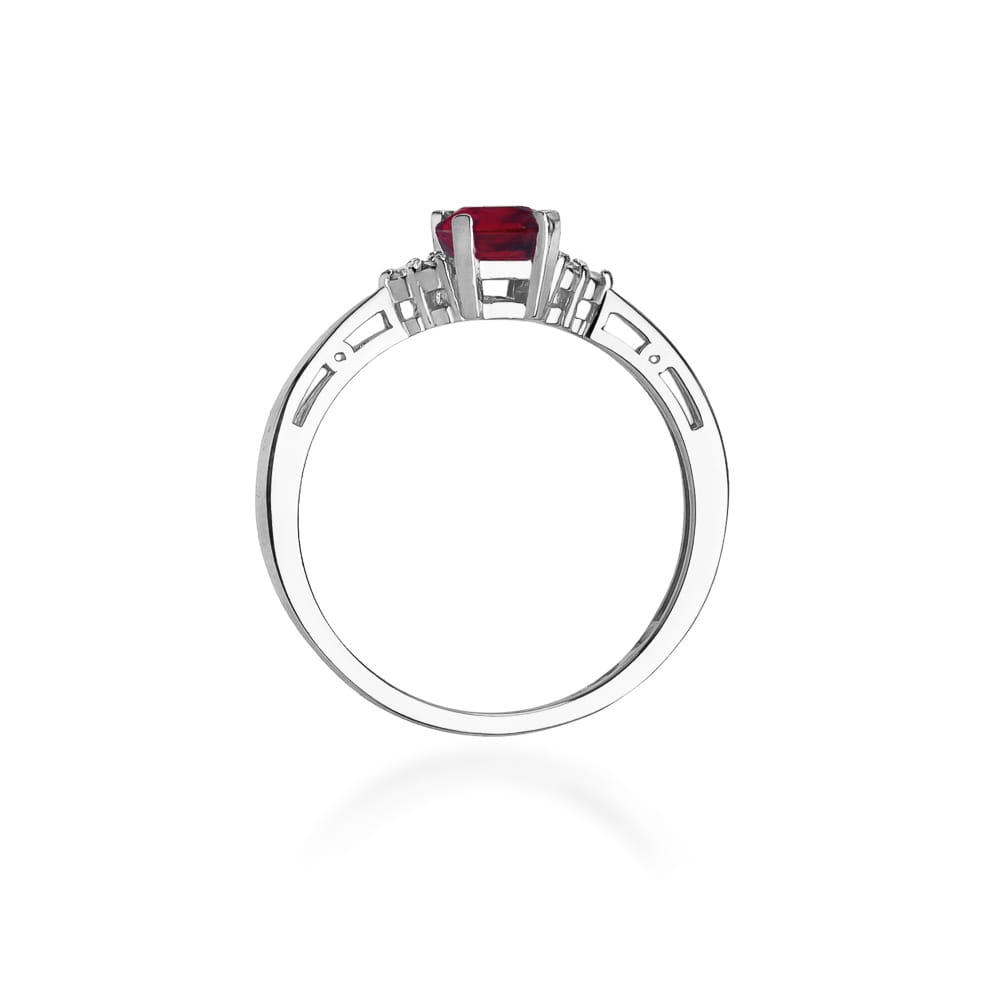 W002 Ruby prsteň 0,80ct biele zlato Au 585/1000 - 2