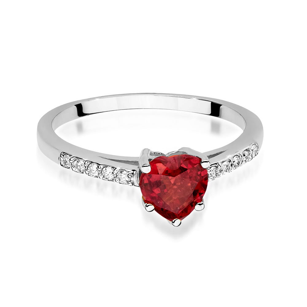 W486 Ruby prsteň 1.10ct biele zlato Au 585/1000 - 1
