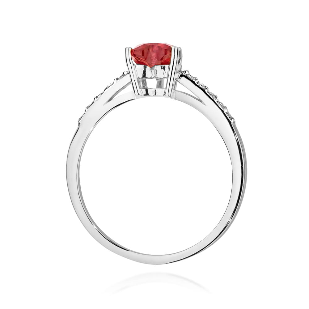 W486 Ruby prsteň 1.10ct biele zlato Au 585/1000 - 2