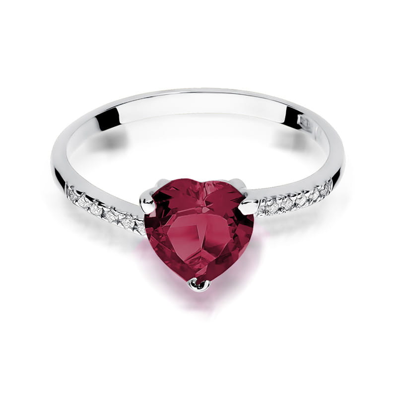 W050 Ruby prsteň 1.70ct biele zlato Au 585/1000 - 1