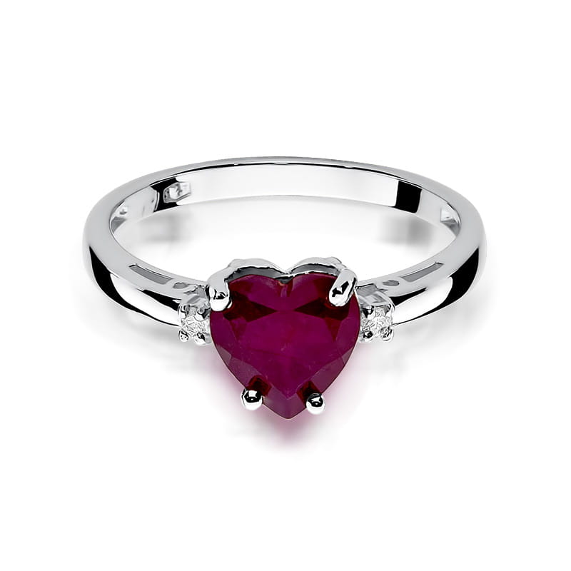 W012 Ruby prsteň 1.70ct biele zlato Au 585/1000 - 1