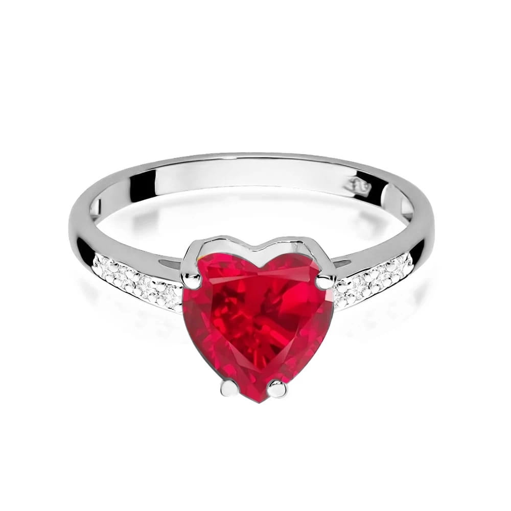 W031 Ruby prsteň 1.70ct biele zlato Au 585/1000 - 1