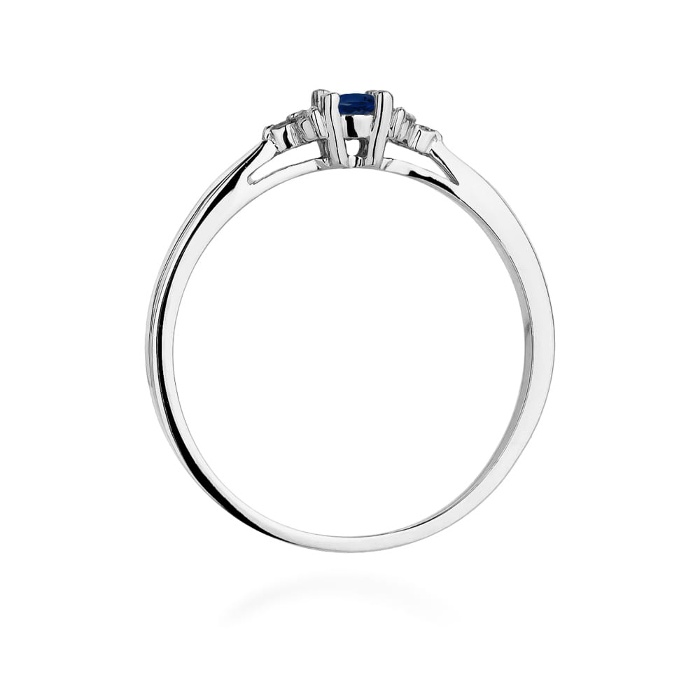 W428 Zafírový prsteň 0,15ct biele zlato Au 585/1000 - 2