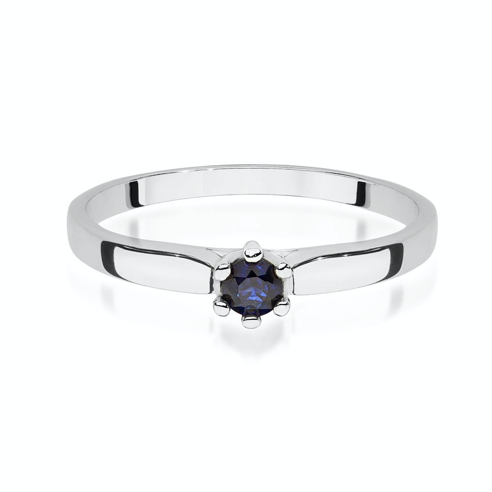 W222 Zafírový prsteň 0,15ct biele zlato Au 585/1000 - 1