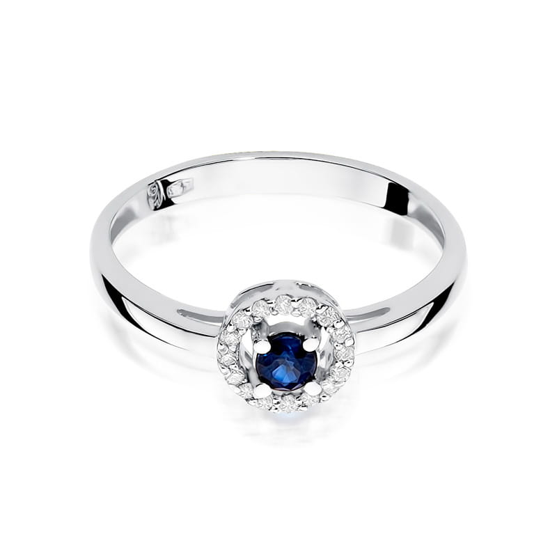 W238 Zafírový prsteň 0,15ct biele zlato Au 585/1000 - 1