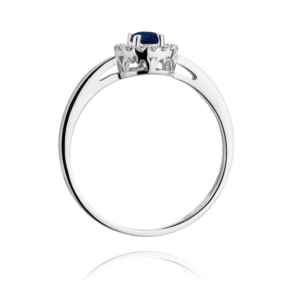 W238 Zafírový prsteň 0,15ct biele zlato Au 585/1000 - 2