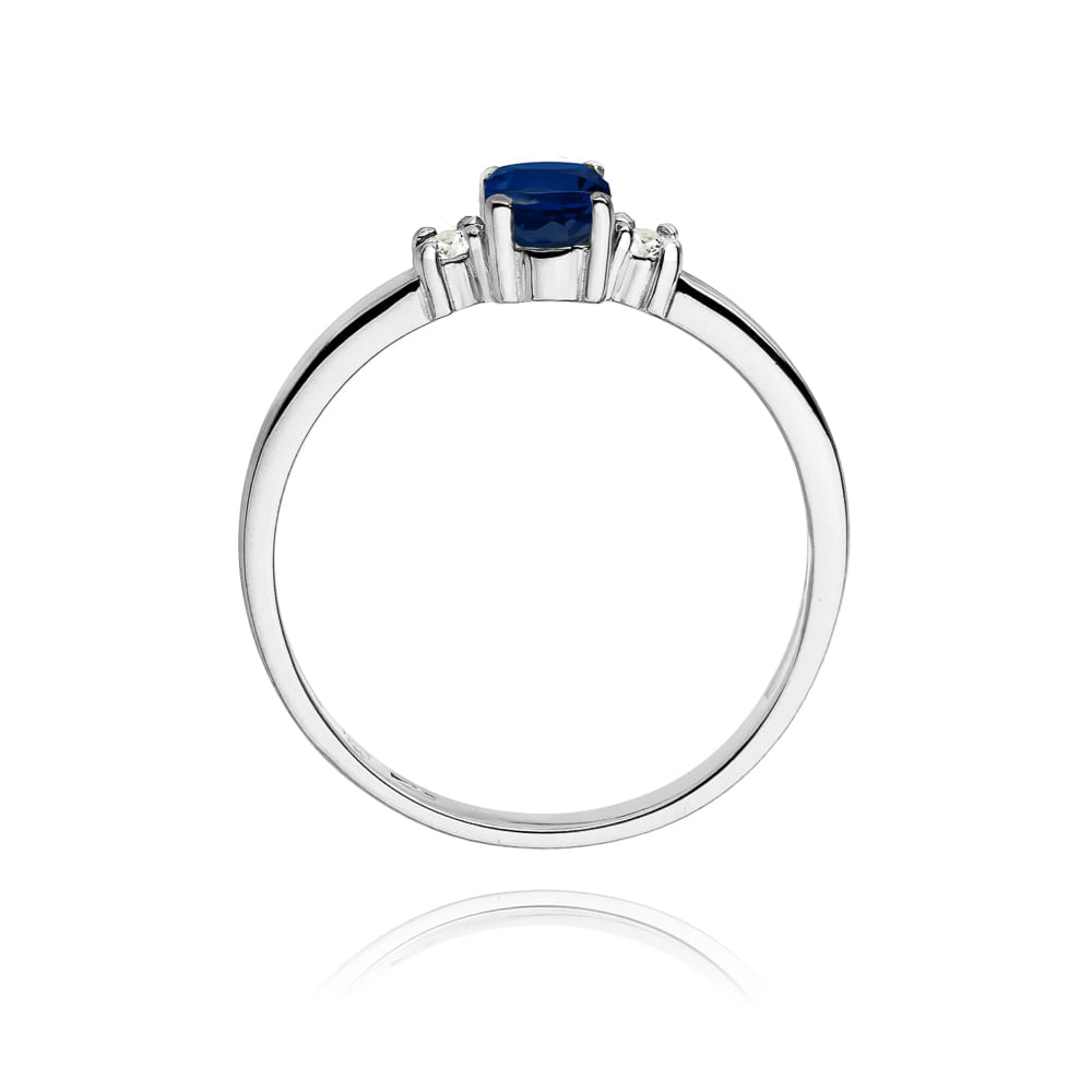 W264 Zafírový prsteň 0,70ct biele zlato Au 585/1000 - 2