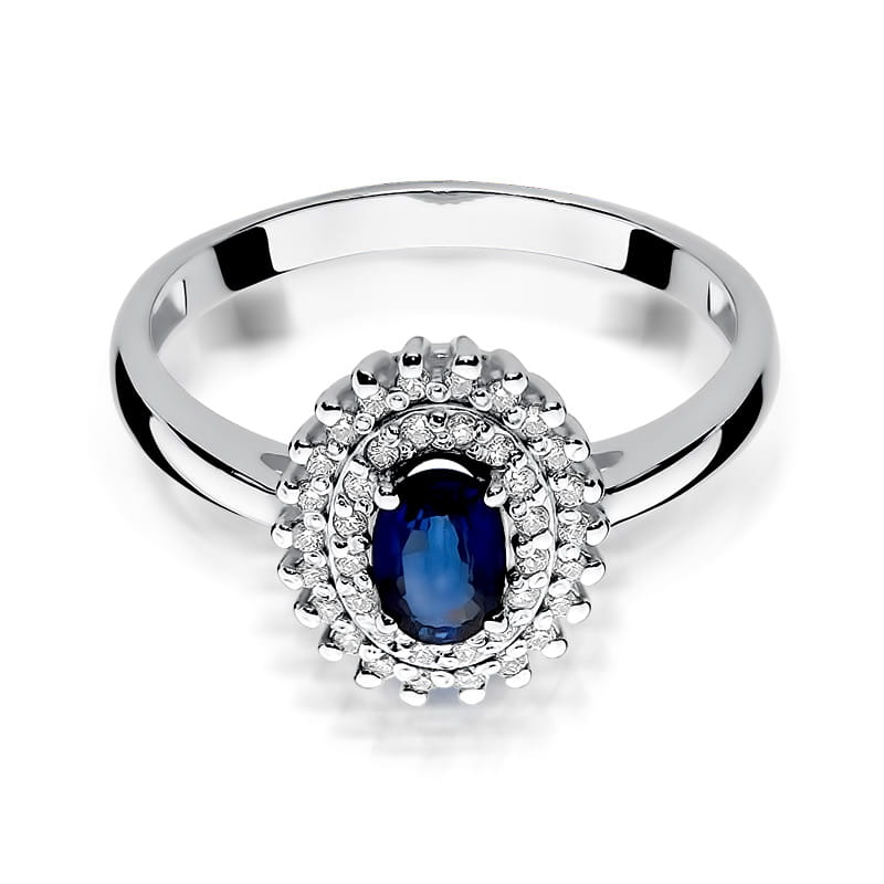 W303 Zafírový prsteň 0,70ct biele zlato Au 585/1000 - 1