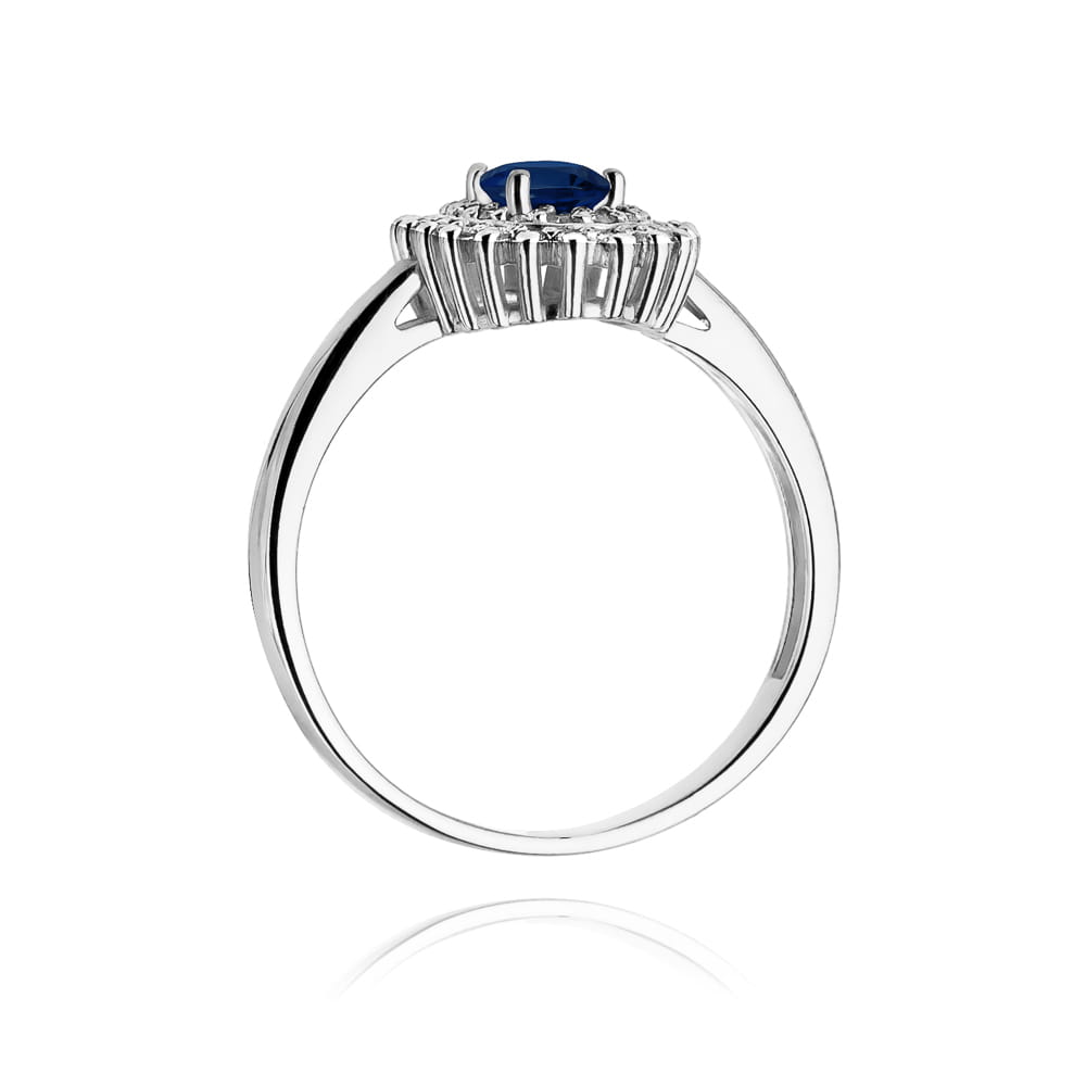 W303 Zafírový prsteň 0,70ct biele zlato Au 585/1000 - 2