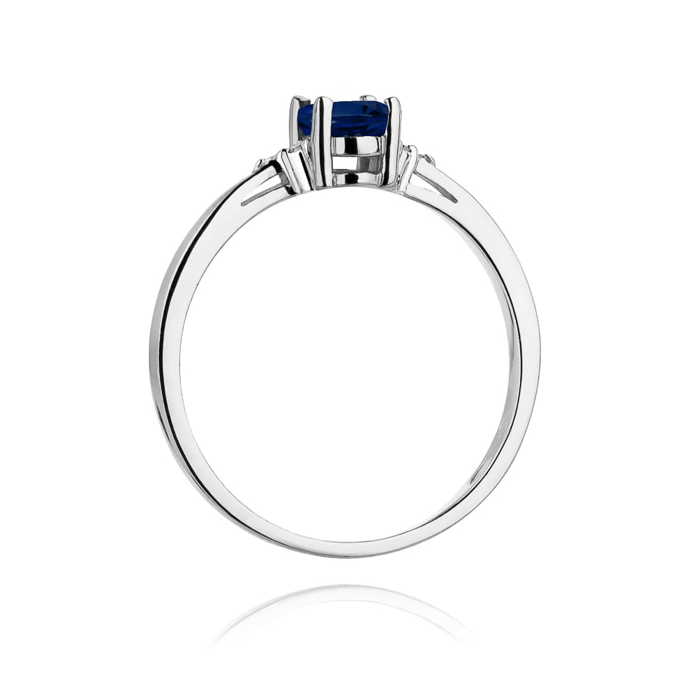 W301 Zafírový prsteň 0,70ct biele zlato Au 585/1000 - 2