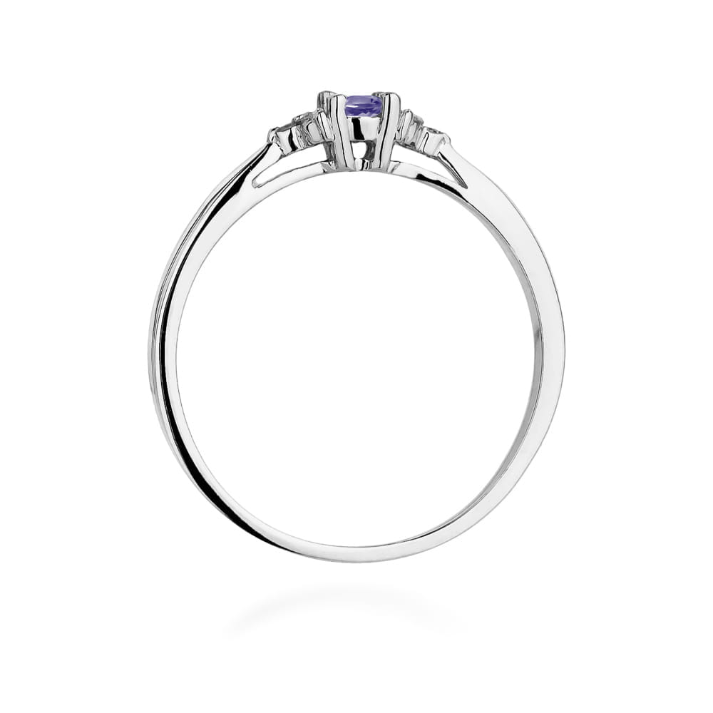 W428 Tanzanitový prsteň 0,15ct biele zlato Au 585/1000 - 2