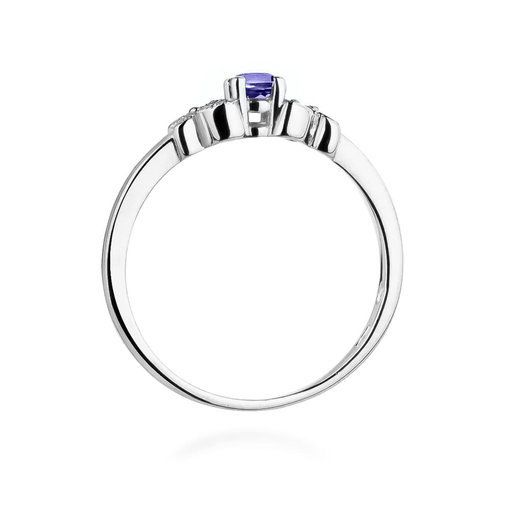 W414 Tanzanitový prsteň 0,15ct biele zlato Au 585/1000 - 2