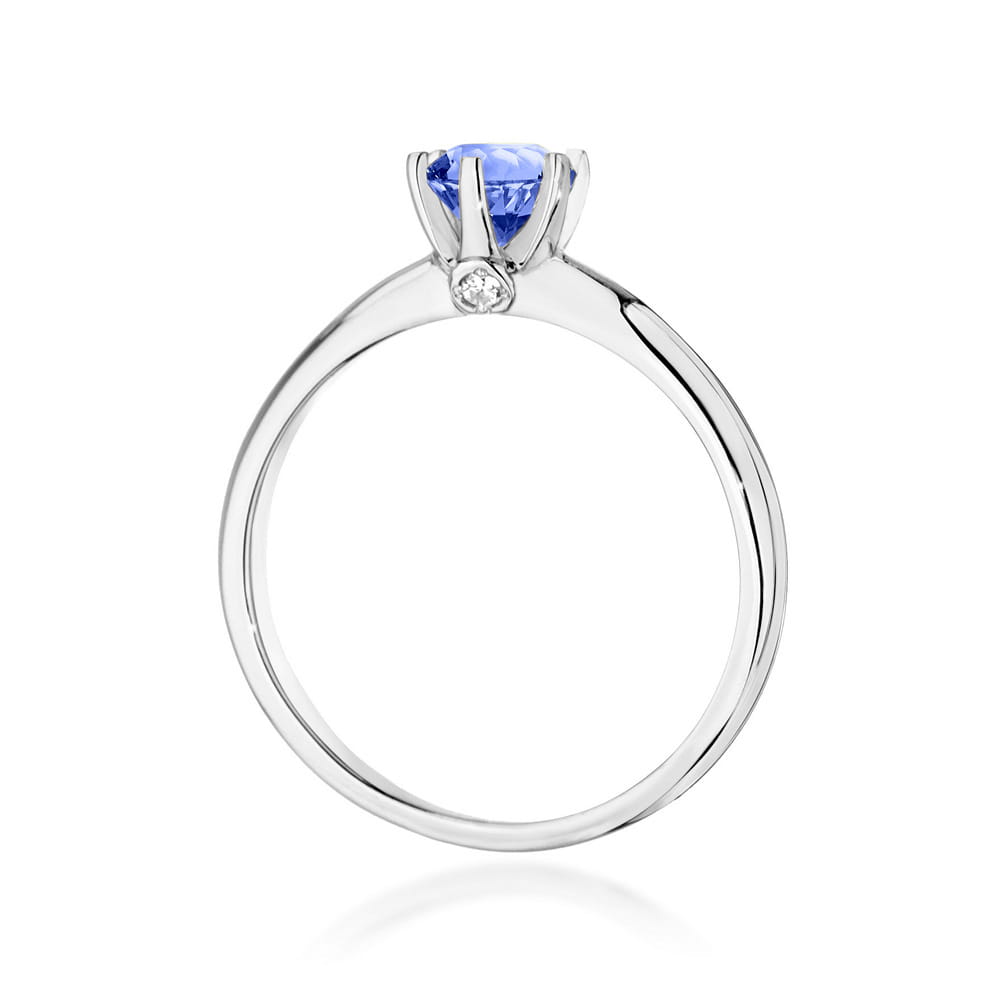 W557 Tanzanitový prsteň 0,50ct biele zlato Au 585/1000 - 2